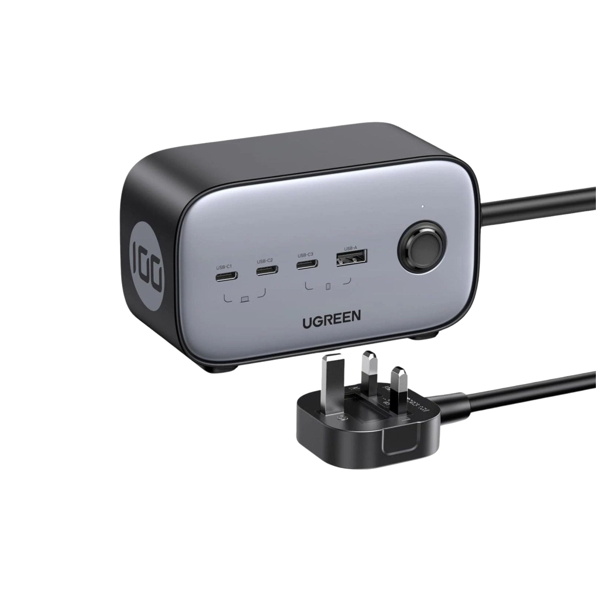 UGREEN Nexode 6 - Port 100W Gan Power Strip - Grey - STOORE.AE | ستور الامارات